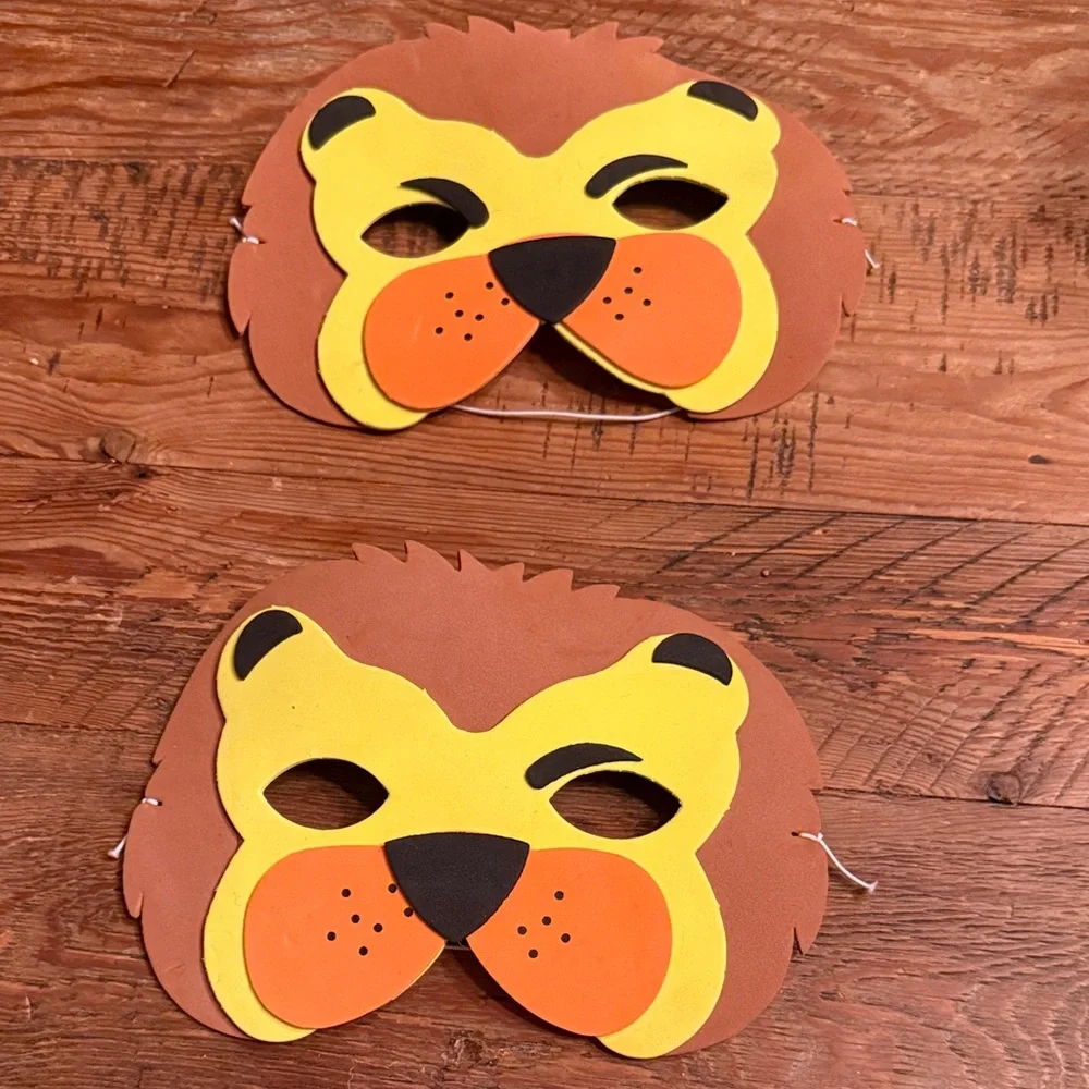 Lion Face Masks for Kids or Safari Party